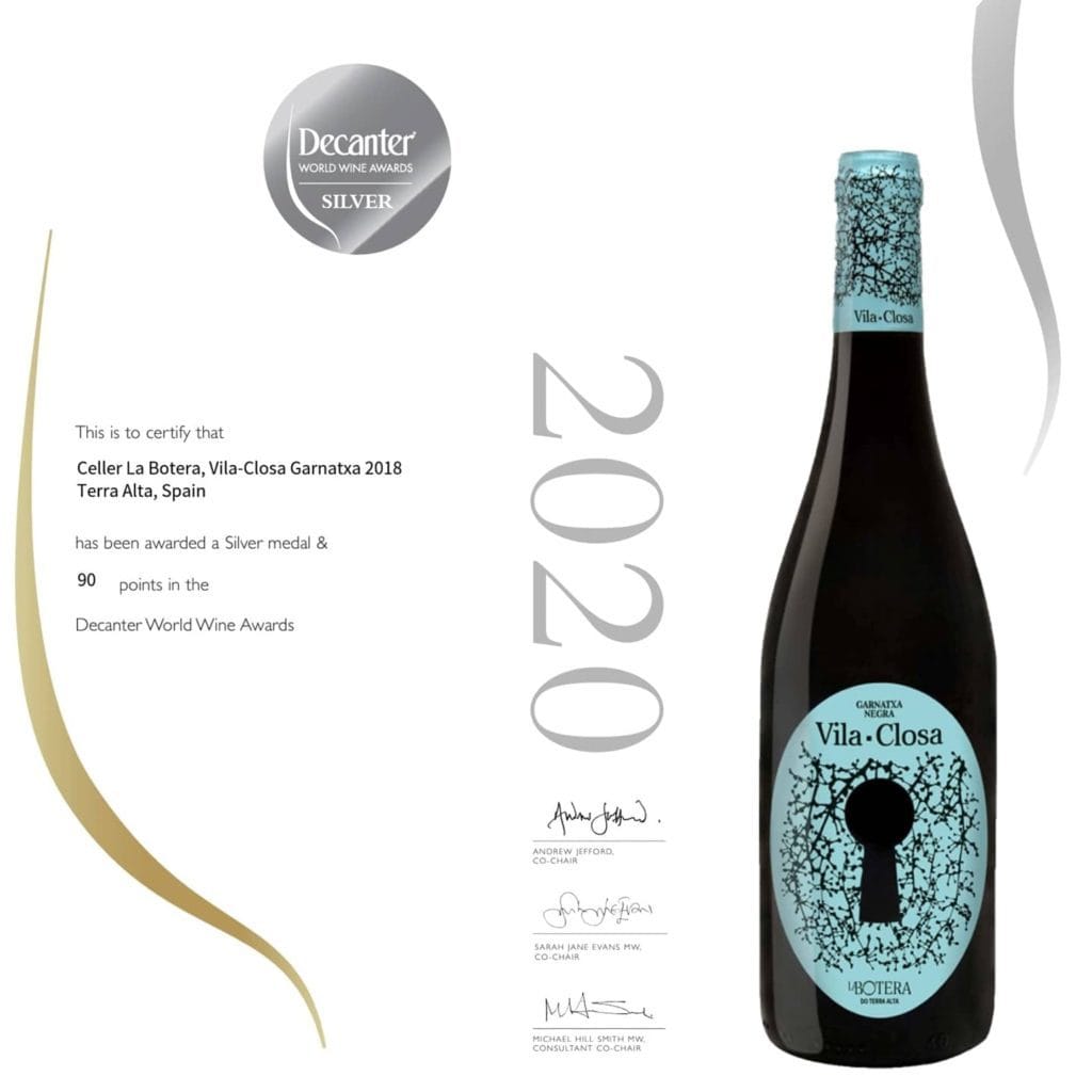 Silver medal & 90 points at the Decanter World Wine Awards