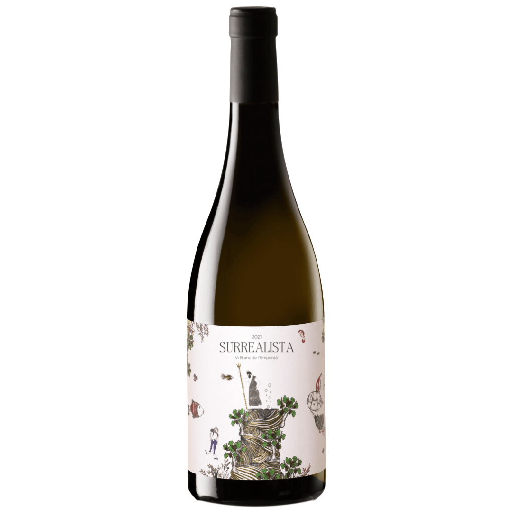 Surrealista Blanc, white, made from Garnacha Blanca, Macabeo / Viura, from Empordà DO